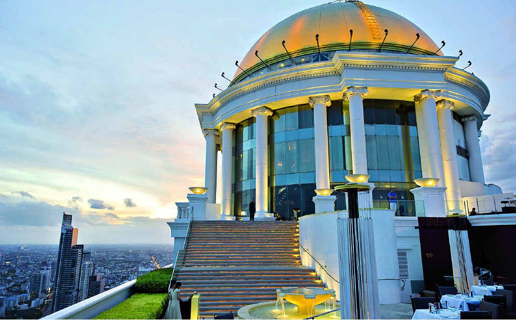 Lebua State Tower and above the Sirocco. Lebua State Tower and above the Sirocco.